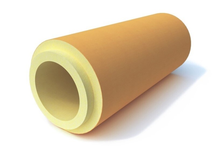 Скорлупа для теплоизоляции труб ППУ стеклопластик 1000х159х40 мм