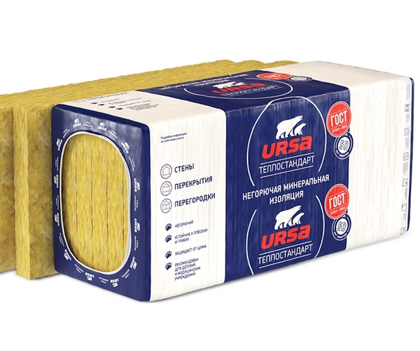 Утеплитель Ursa GEO 40 PN ТеплоСтандарт 1200х610х100 мм 6шт. уп