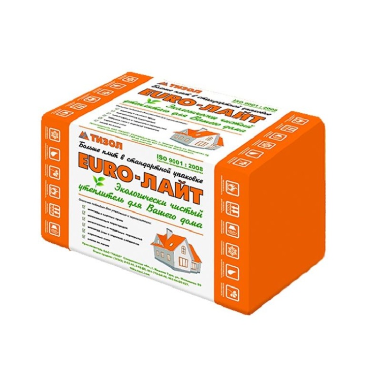 Утеплитель Тизол ЕВРО-Лайт 25 1000х600х100 мм, 9 шт. уп